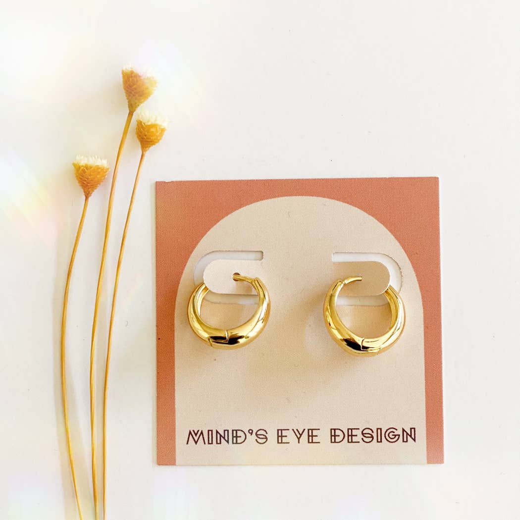 Mince Huggies | Gold Hoops | Trendy Earrings Mind’s Eye Design.