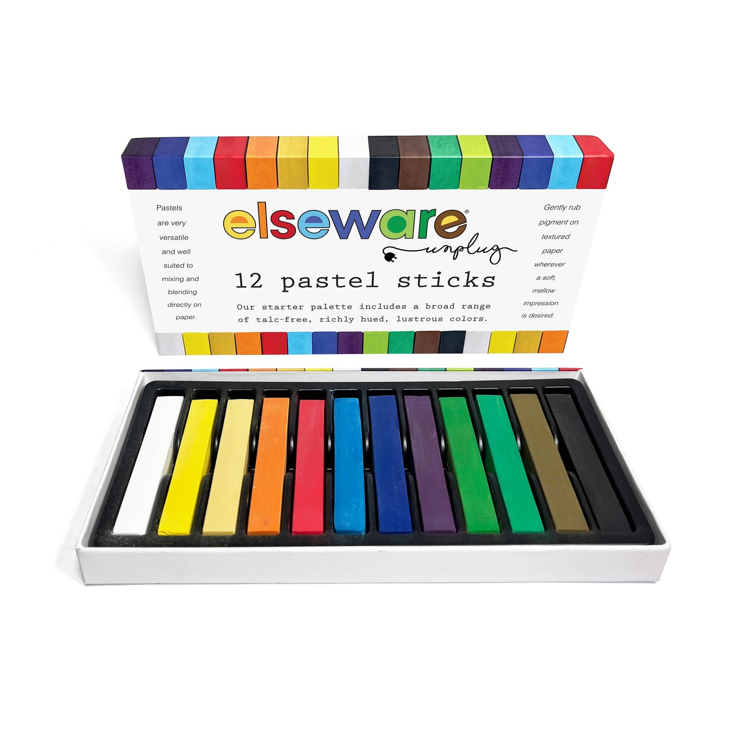 Pastel Sticks - Talc-Free Pastels - 12 Non-Toxic Colors