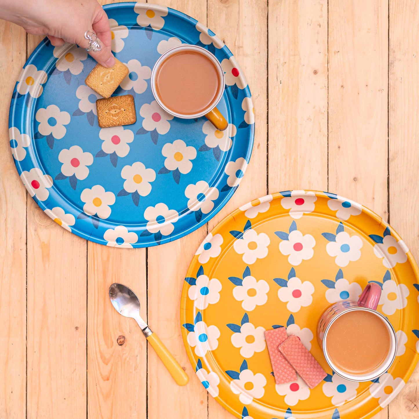 Enamelhappy Floral Melamine Tray