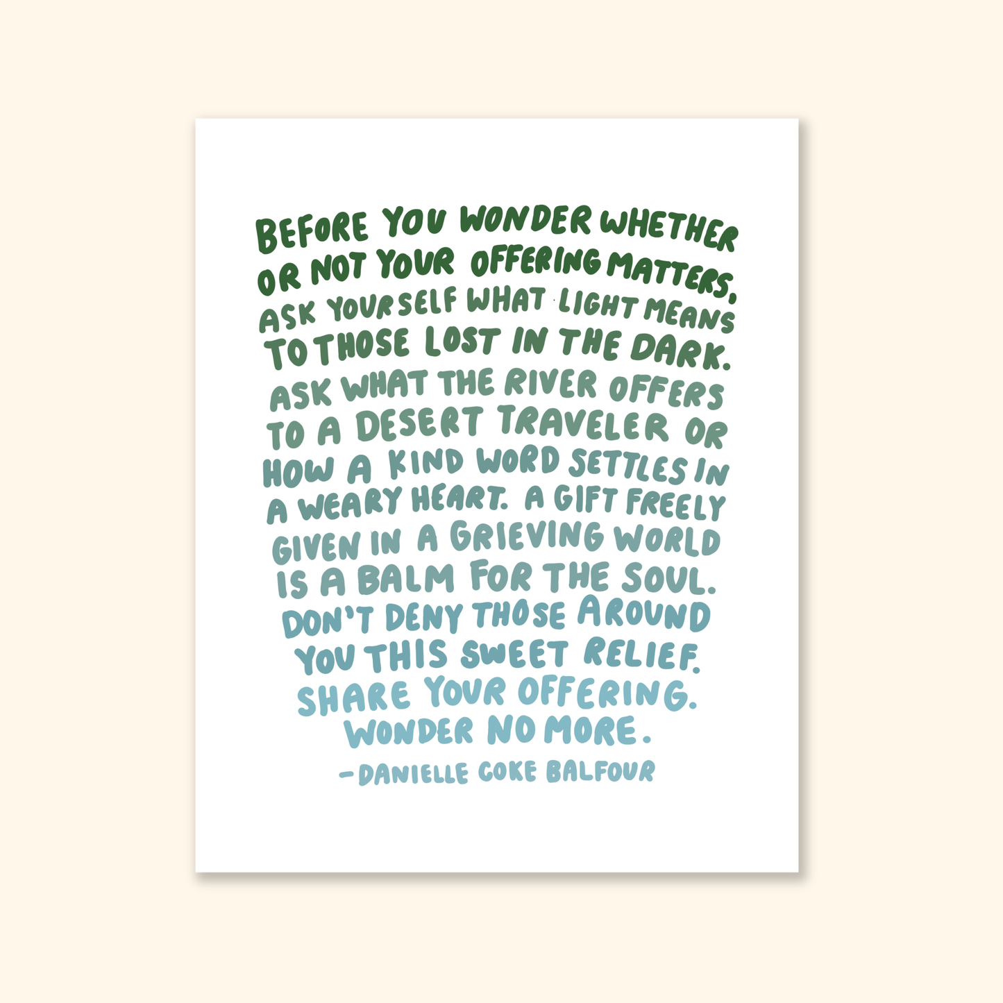 Wonder No More Print