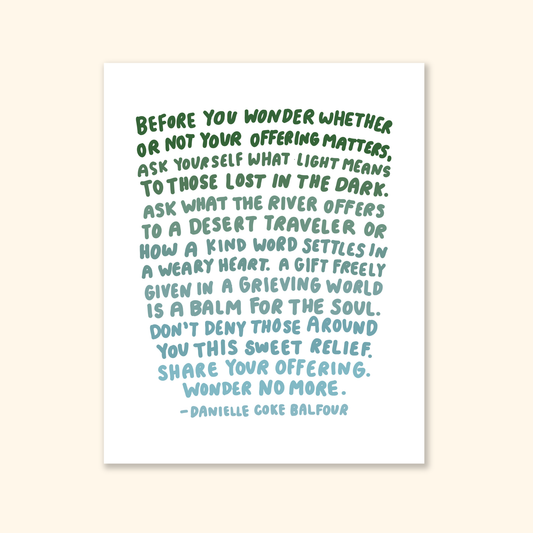 Wonder No More Print