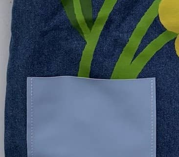 Bread and Flowers Denim Tote Bag from Karepango