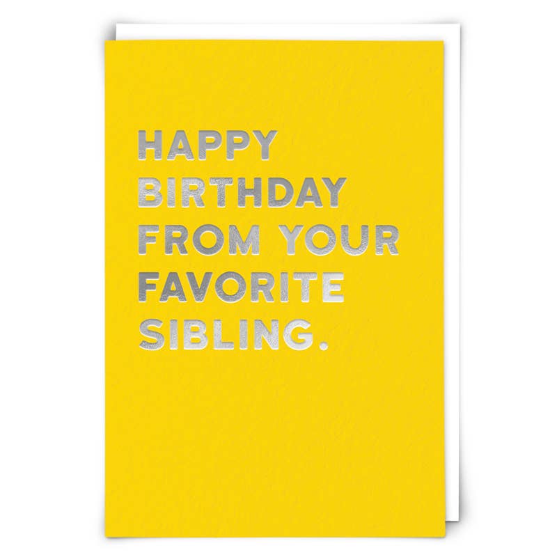 Favorite Sibling Birthday Card by Cloud Nine