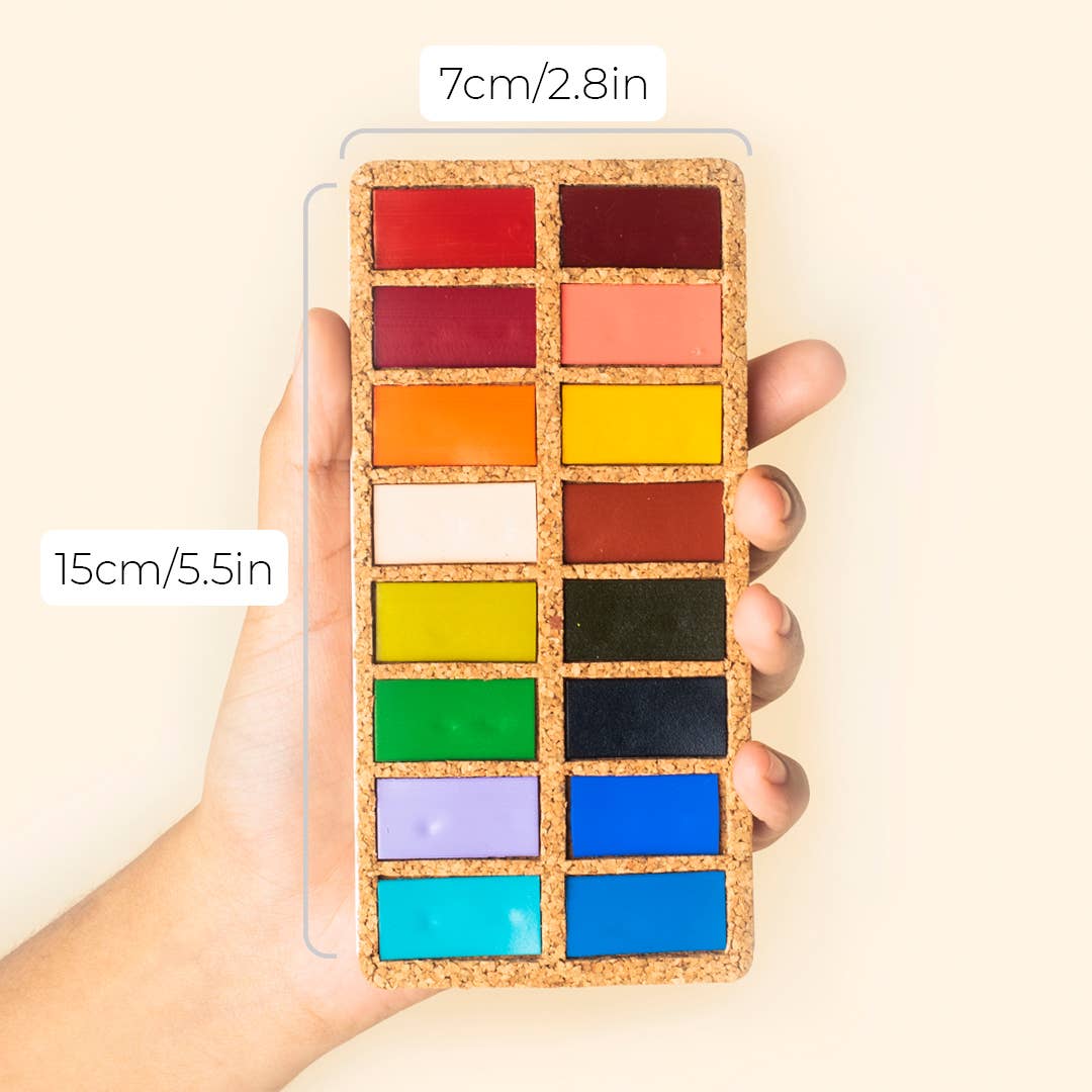 Spring Pans Set - 16 Watercolors | Ecofriendly | Handcrafted