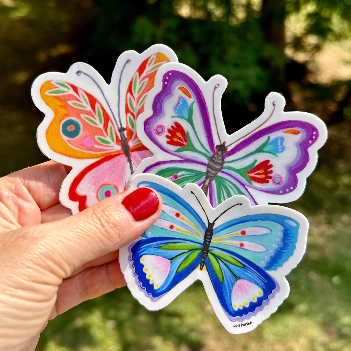 Sky Blue Butterfly Sticker