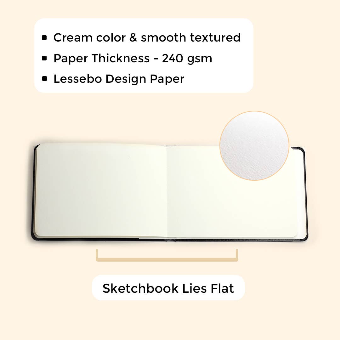 A5 Ivory Sketchbook - 240 GSM for Coloring & Sketching
