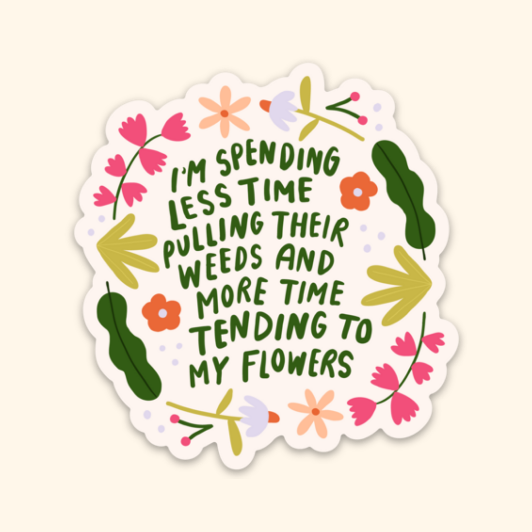 Weeds and Flowers Sticker