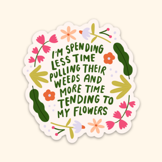 Weeds and Flowers Sticker