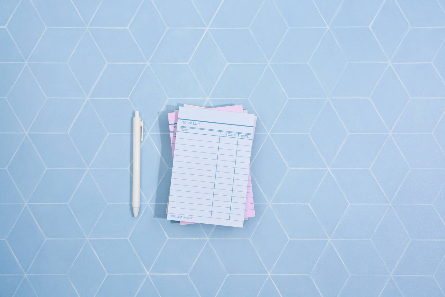 Library Card Notepad - Blue