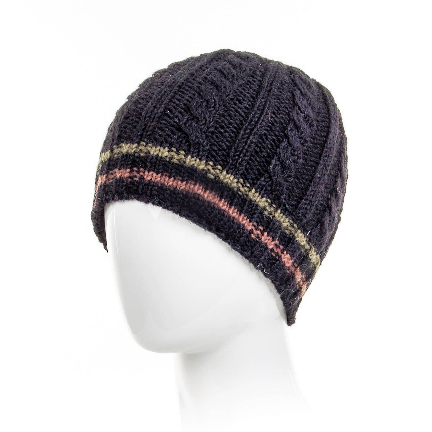 Calvin Beanie - Cable Hand Knit Wool Hat