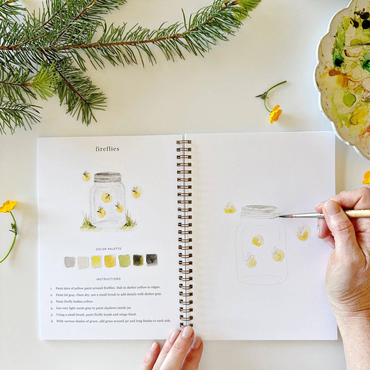 camping watercolor workbook by emily lex