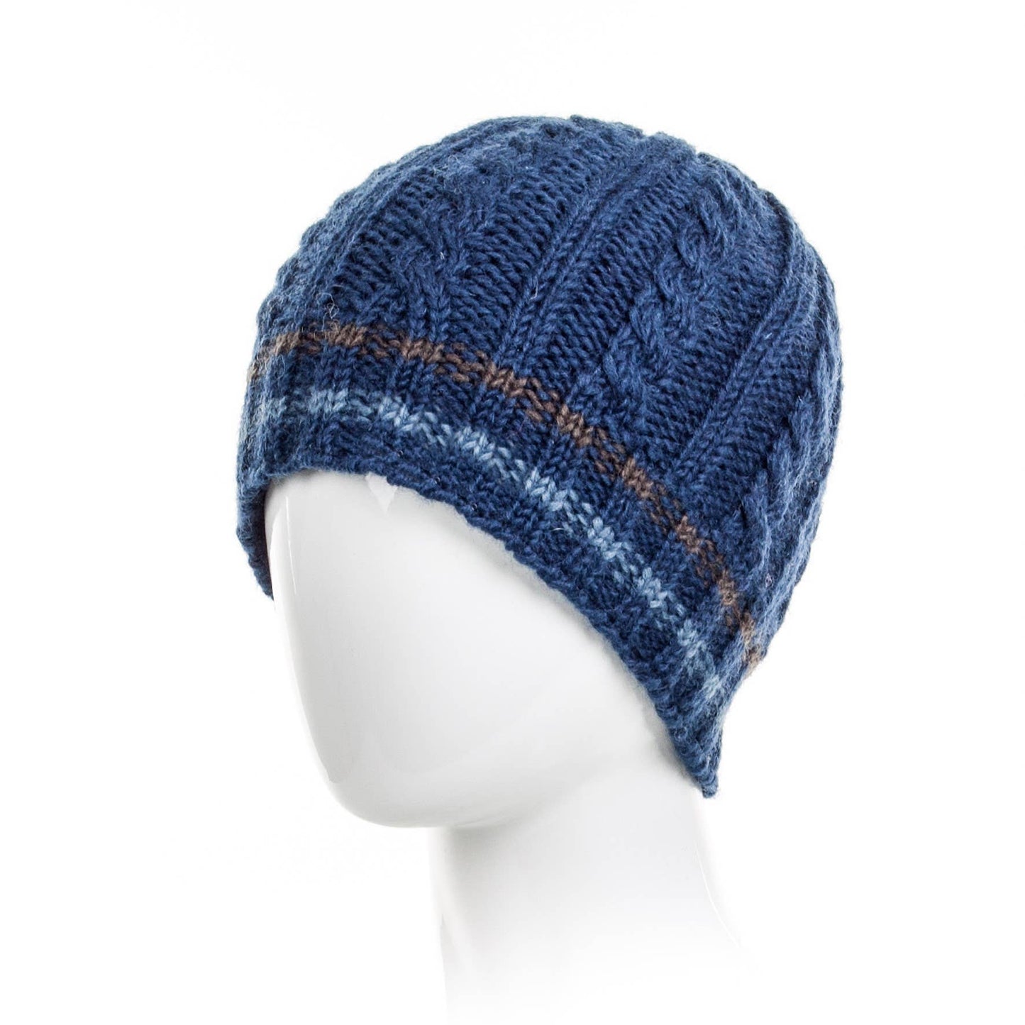 Calvin Beanie - Cable Hand Knit Wool Hat