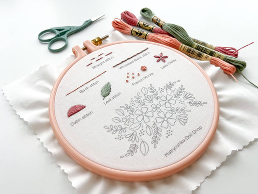 Beginner Embroidery Kit - Stitch Sampler for beginners