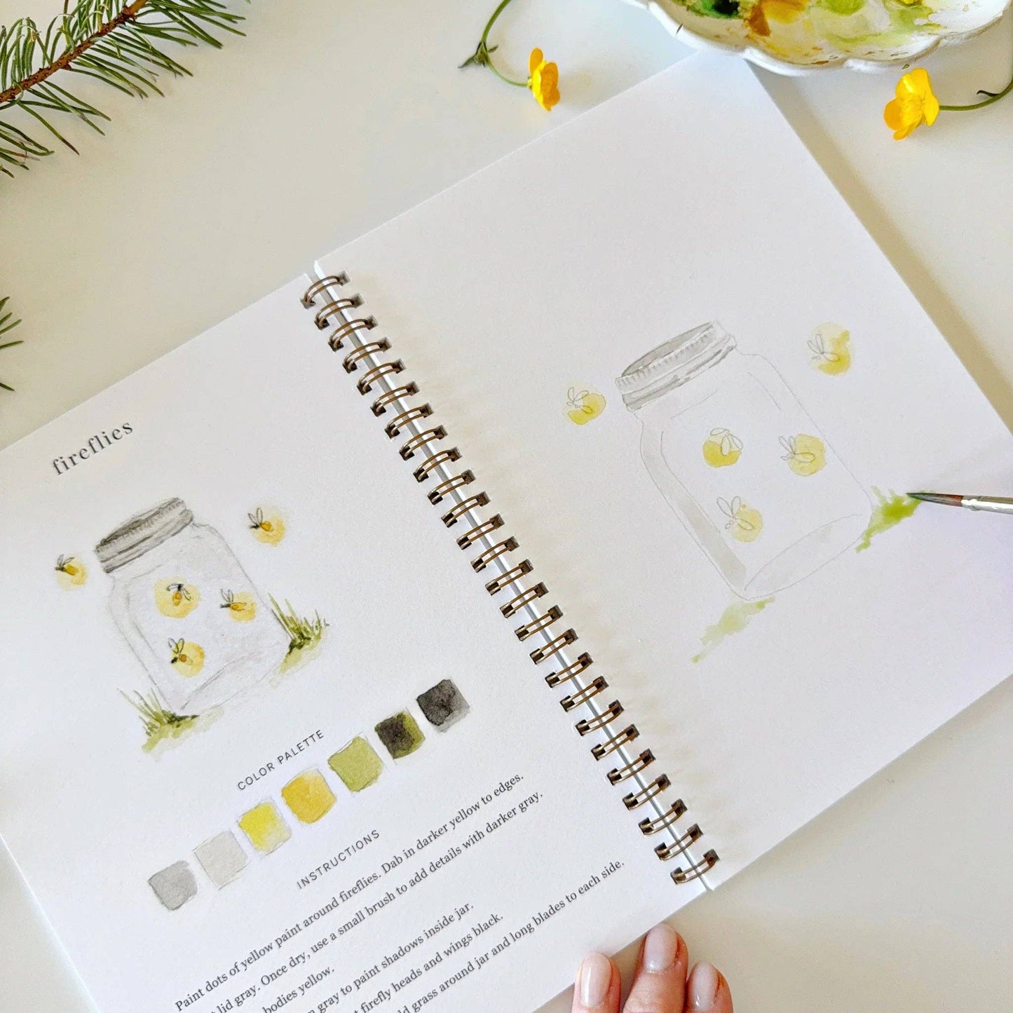 camping watercolor workbook by emily lex