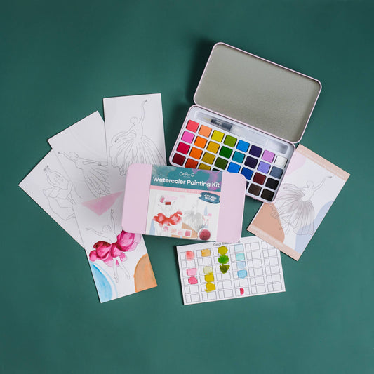 Flower Girls watercolor painting kit