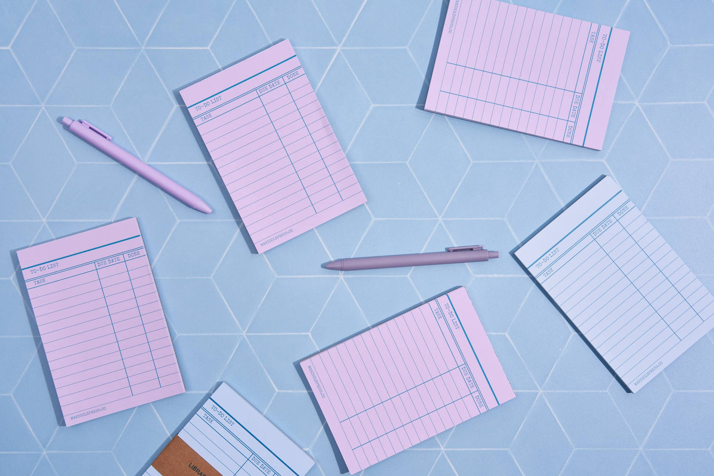 Library Card Notepad - Blue