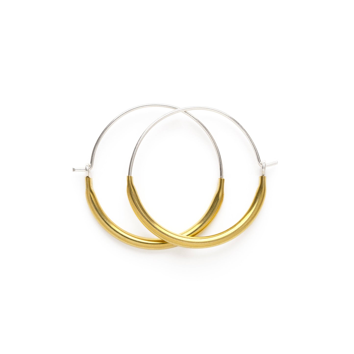 Tube Small Brass Hoops :: Mind's Eye Design Earrings