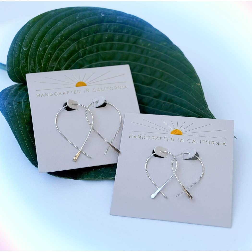 Sterling Loops Earrings. Mind's Eye Design.