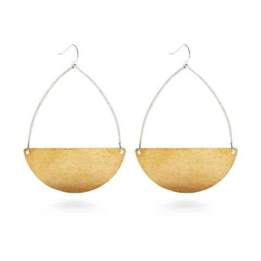 Mixed Metal Semicircle Earrings. Large. Mind’s Eye Design.