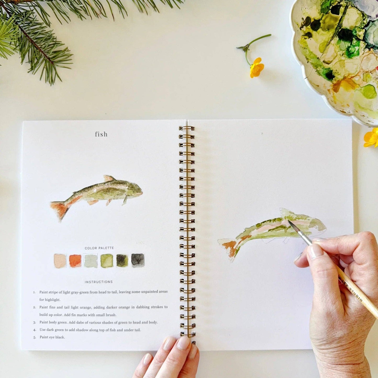 camping watercolor workbook by emily lex
