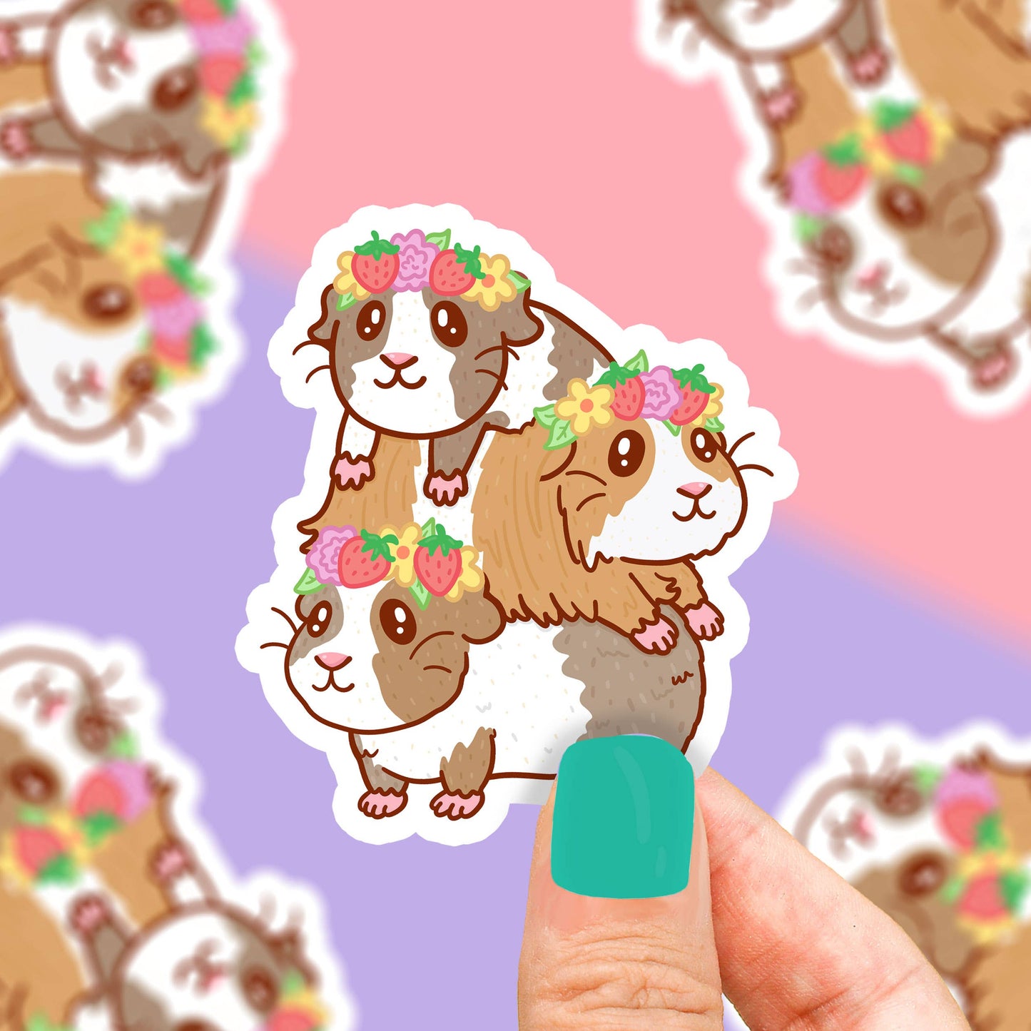 Flower Crown Guinea Pigs Sticker