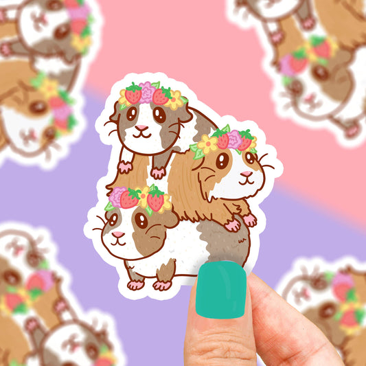 Flower Crown Guinea Pigs Sticker