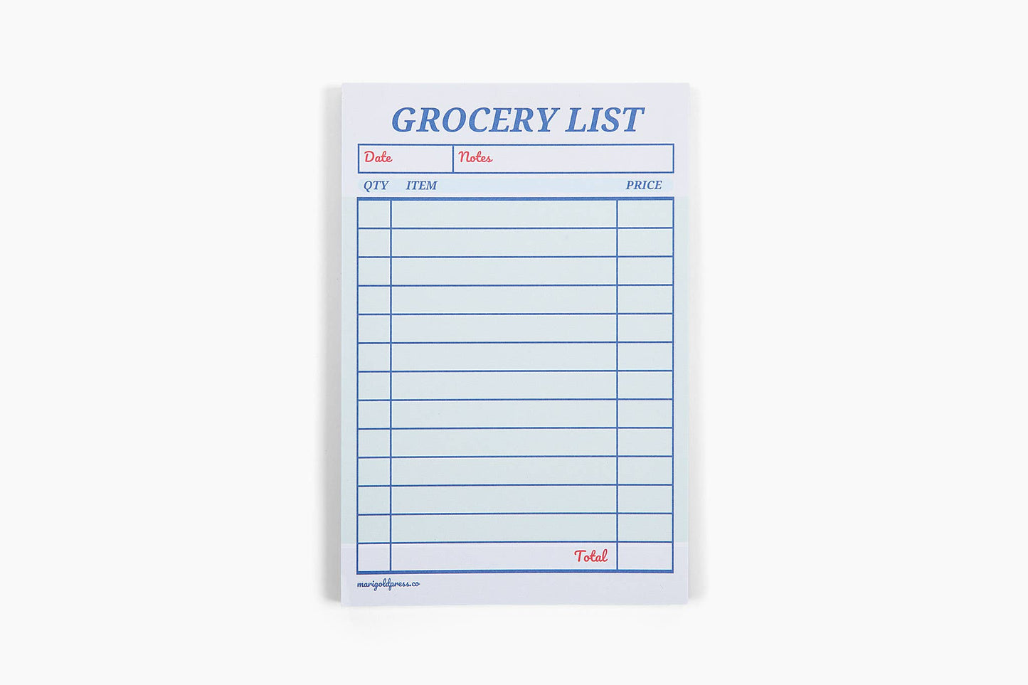 Guest Check Grocery List Notepad
