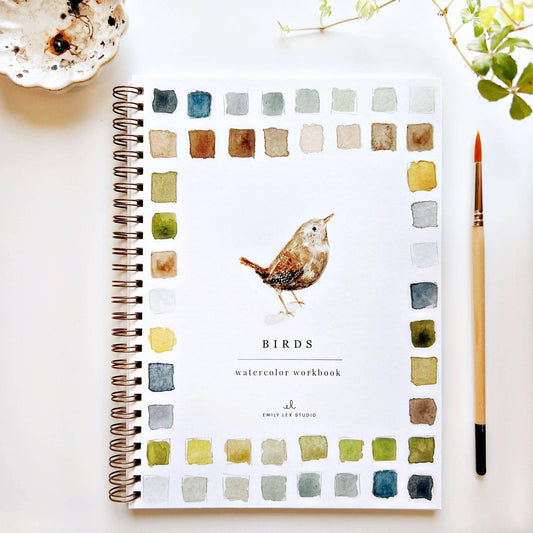 birds watercolor workbook by emily lex