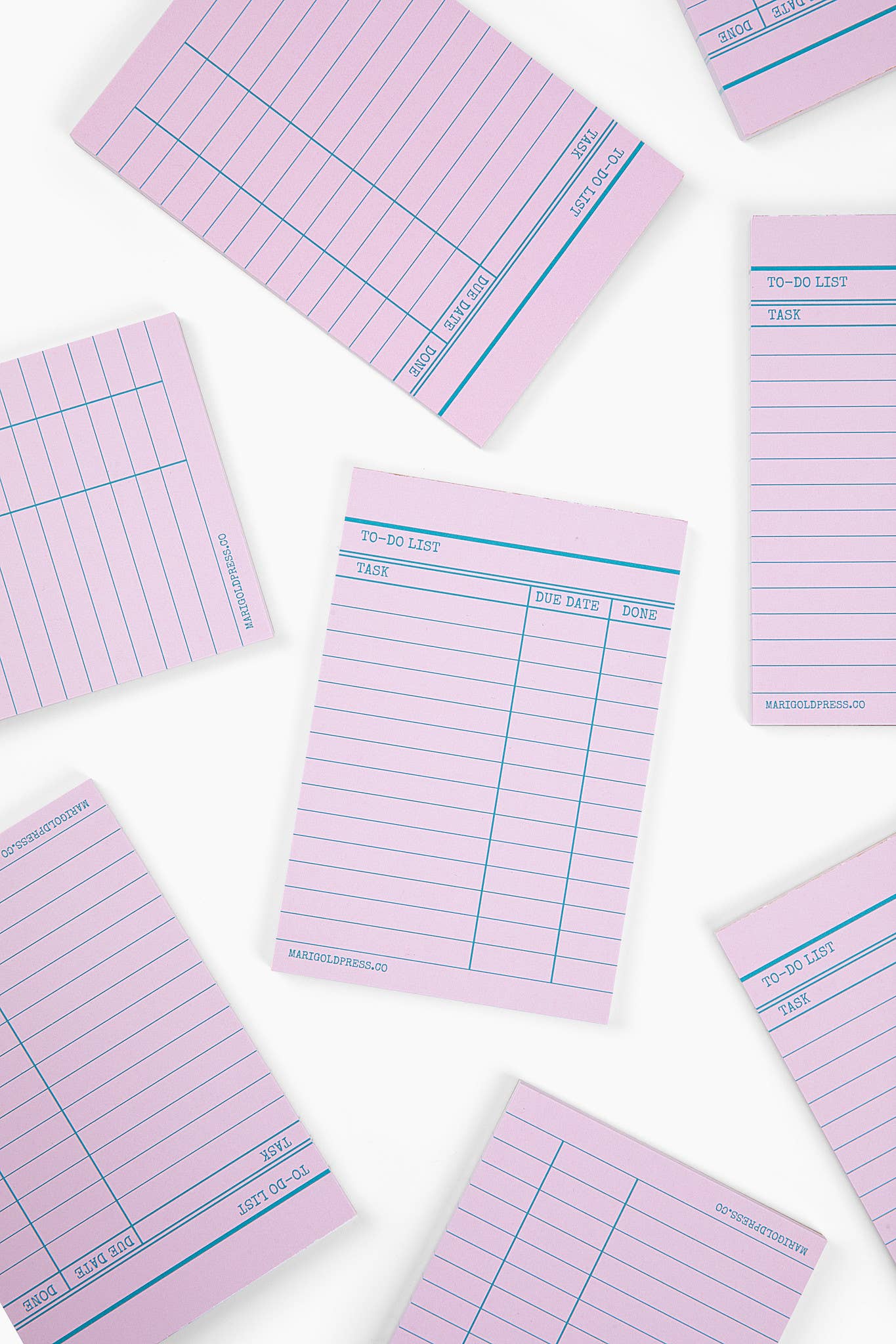 Library Card Notepad - Pink