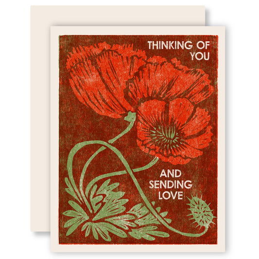 Thinking of You (Red Poppies) Card