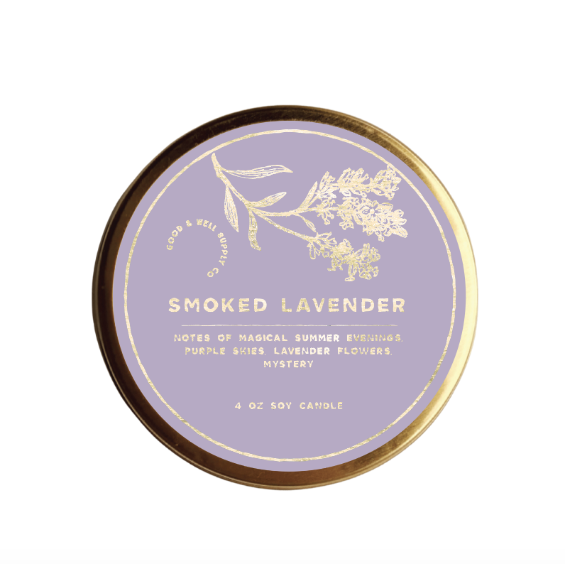 SALE Smoked Lavender Candle
