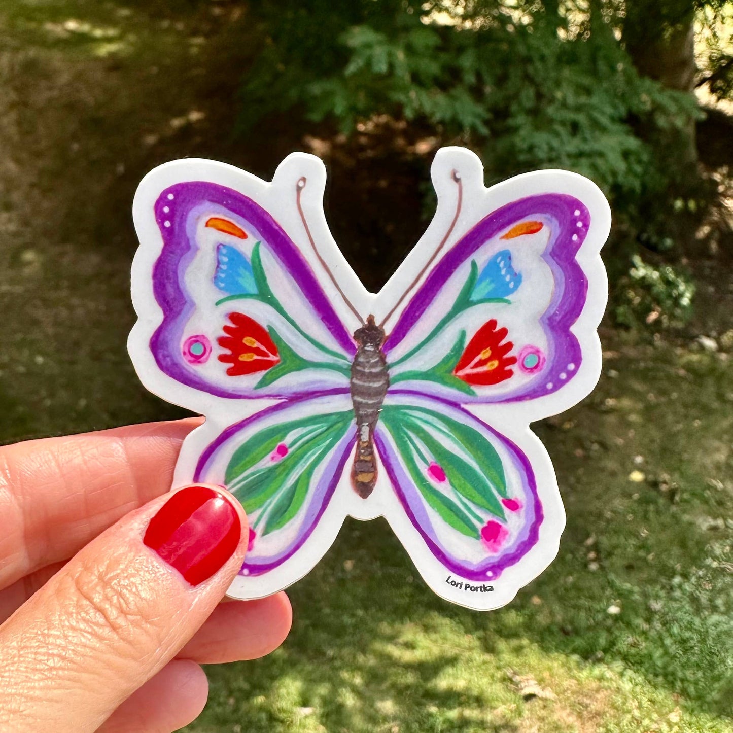 Purple Butterfly Sticker