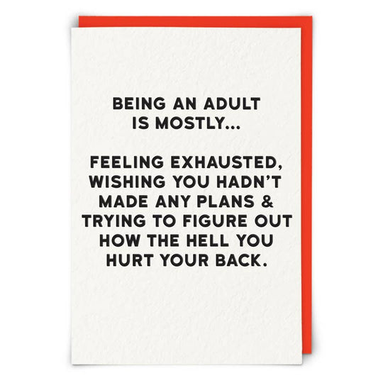 Exhausted Greeting Card by Cloud Nine