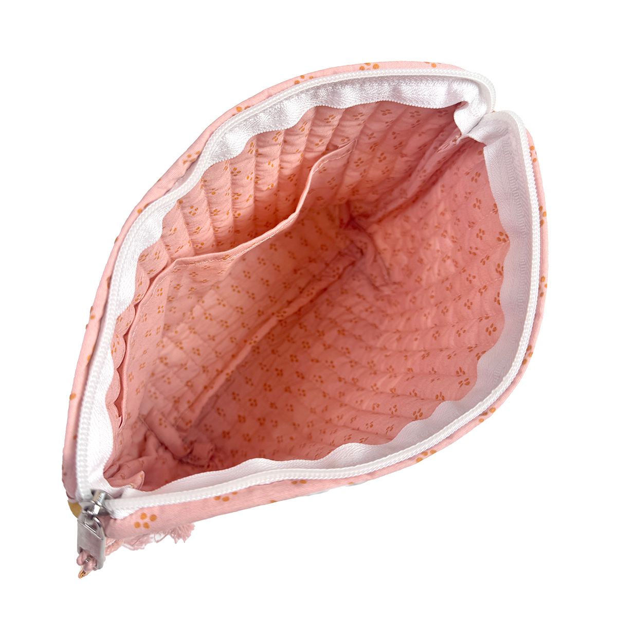 Tawny Quilted Zipper Pouch