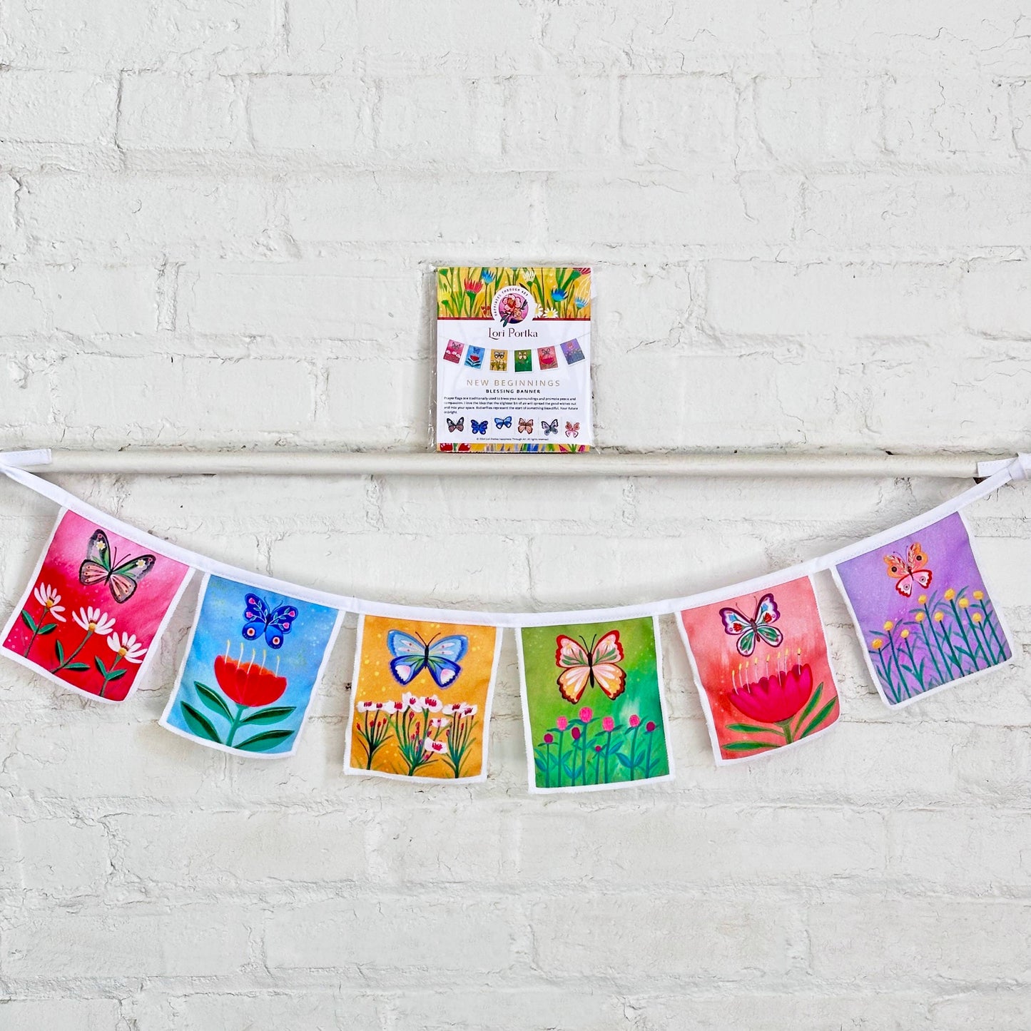 New Beginnings Cloth Banner by Lori Portka