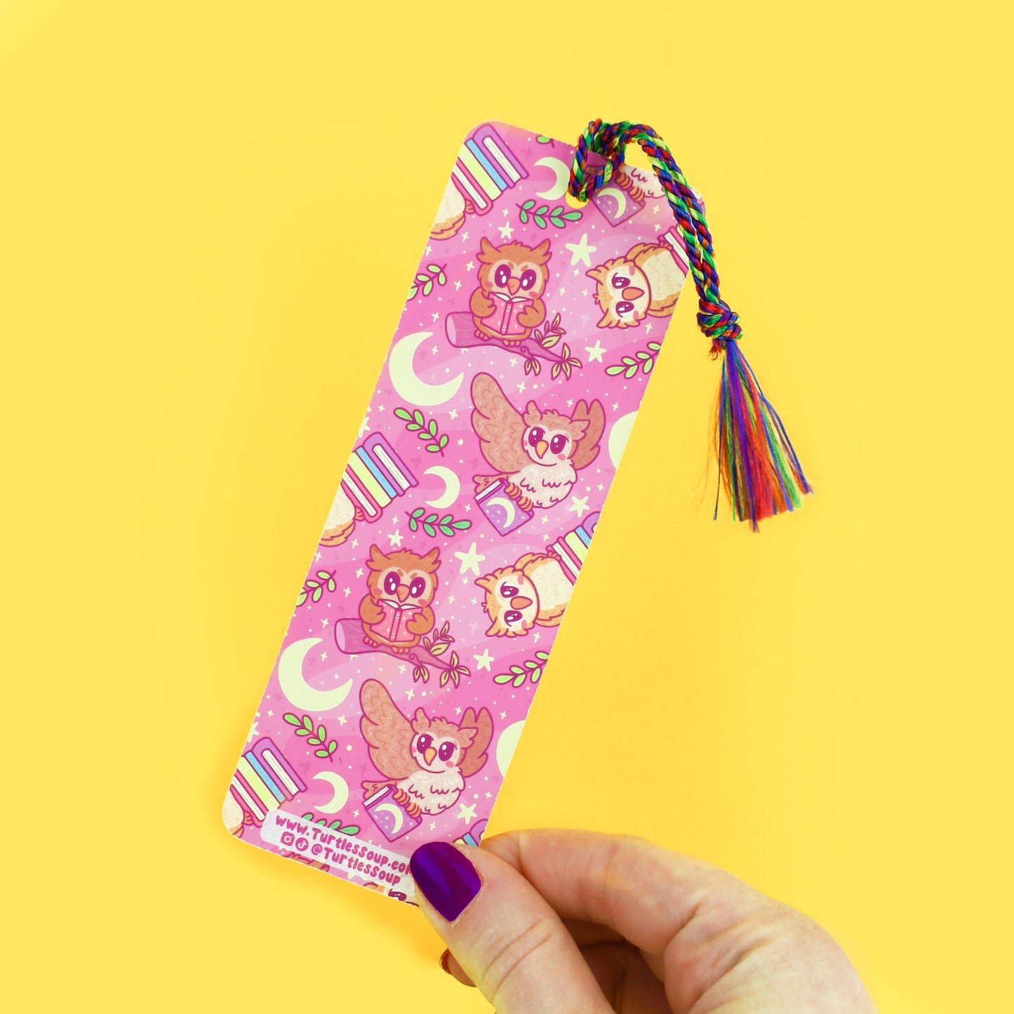 Reading is a Hoot Bookmark with Tassel