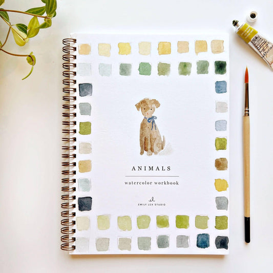 animals watercolor workbook by emily lex