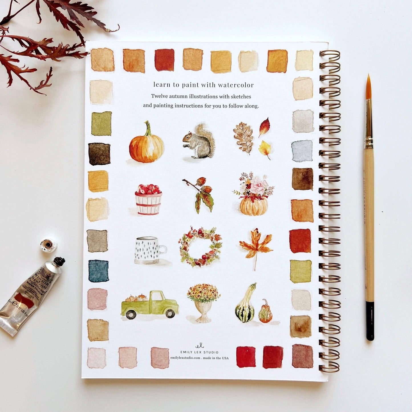 autumn watercolor workbook by emily lex