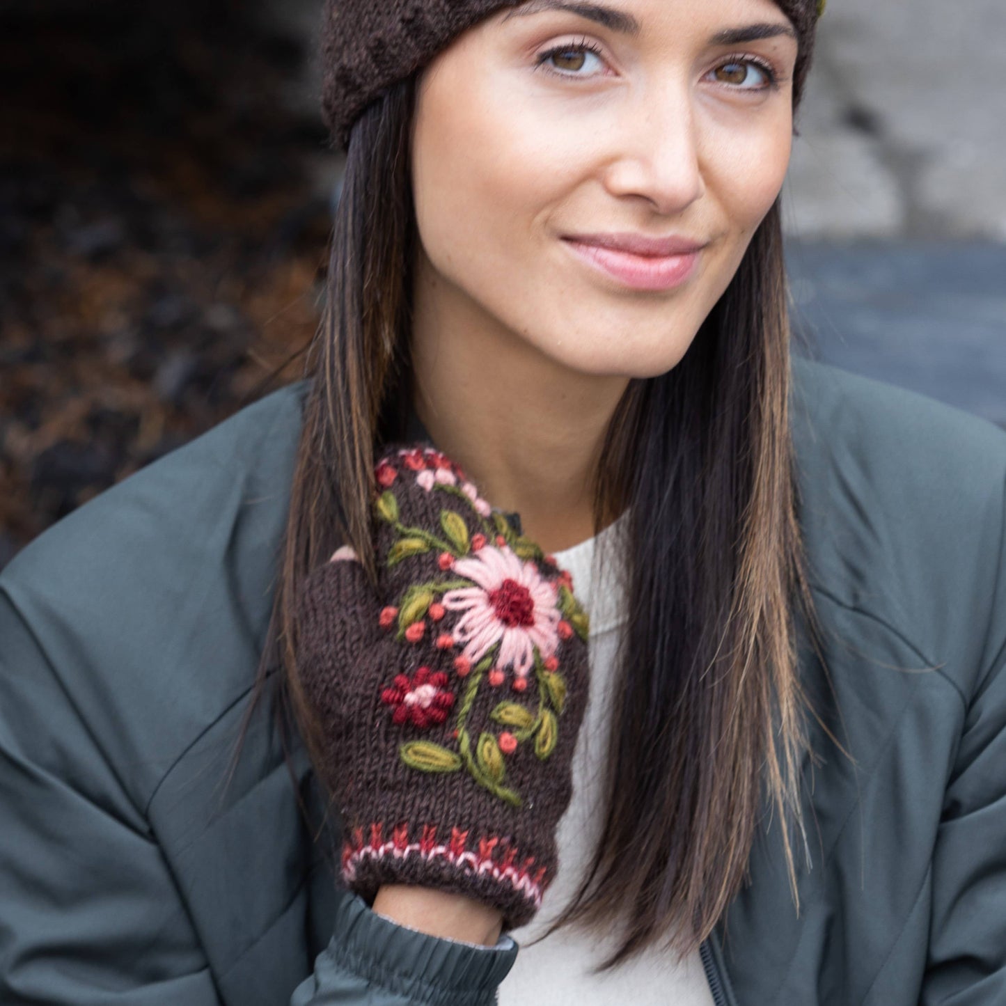 Olivia :: women's wool knit handwarmers