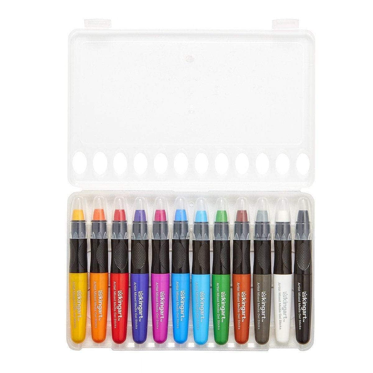 Mixed Media Gel Stick Crayon Set - 12 Colors