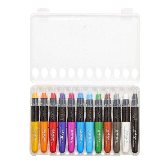 Mixed Media Gel Stick Crayon Set - 12 Colors