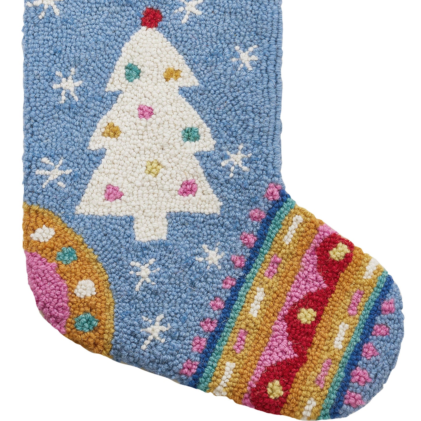 Fair Isle Tree with Tassels Stocking