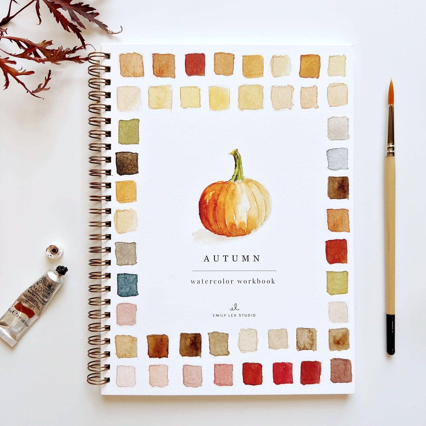 autumn watercolor workbook by emily lex