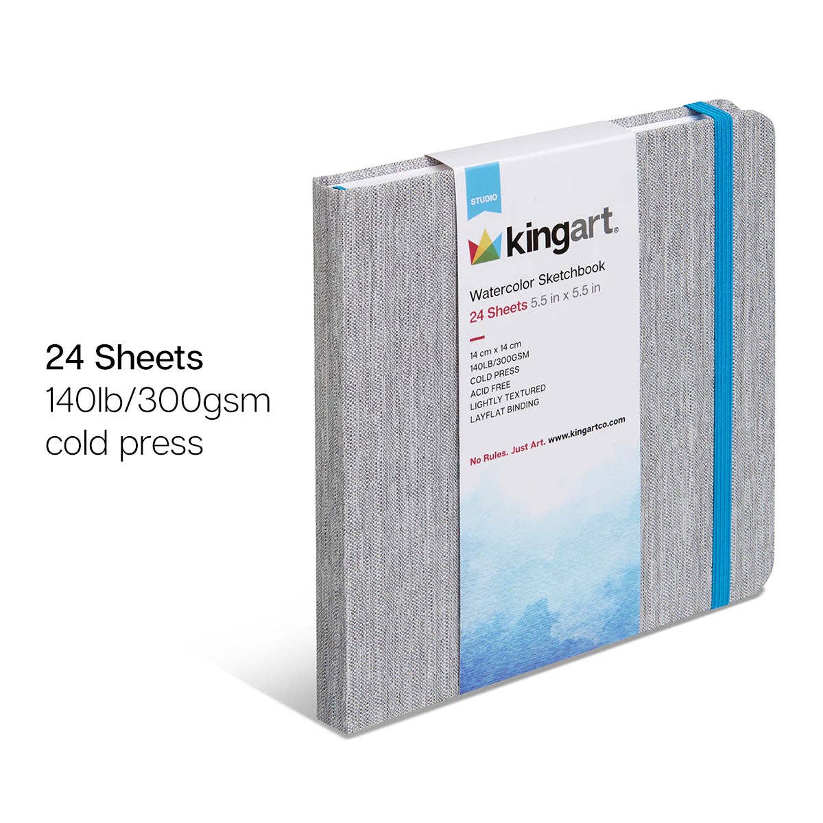 KINGART Hardcover Square Watercolor Sketchbook: 5.5” x 5.5”