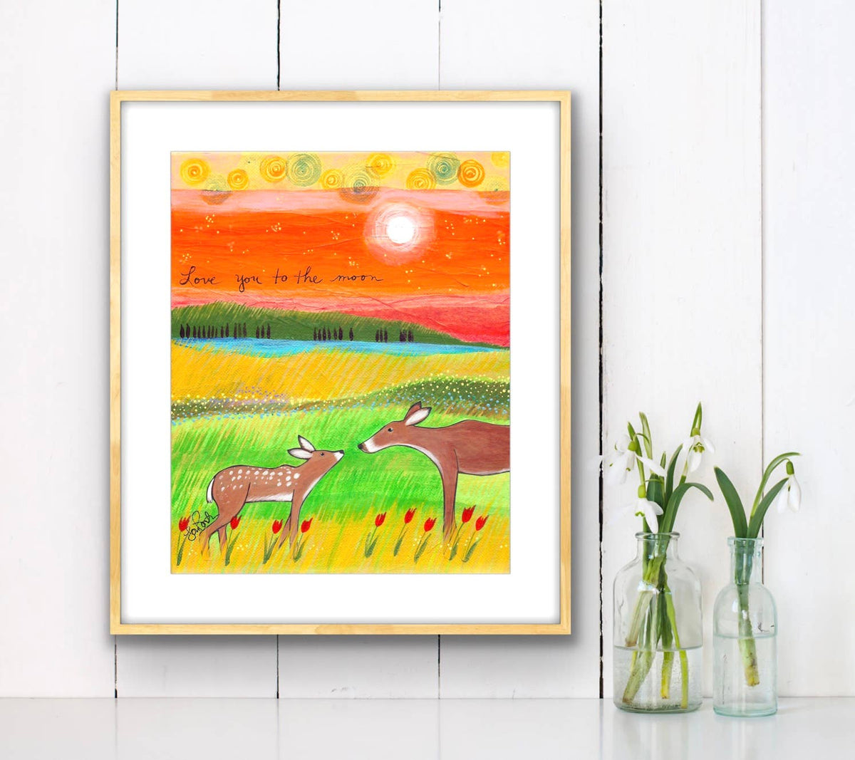 Love You to the Moon print by Lori Portka