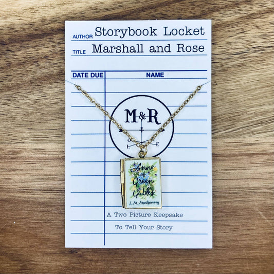 Book Locket Anne of Green Gables - Light Green Bouquet