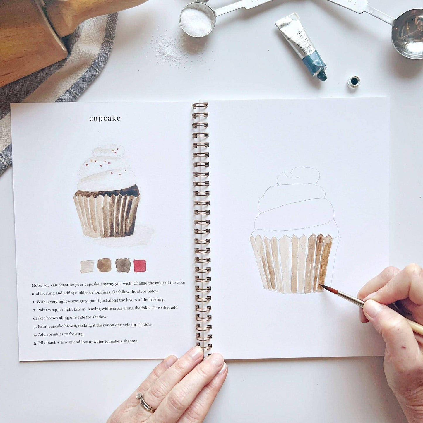 baking watercolor workbook by emily lex