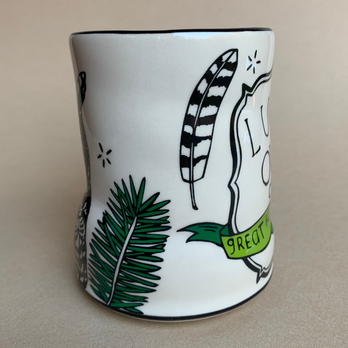 Lucky Great Horned Owl Cup - XLarge