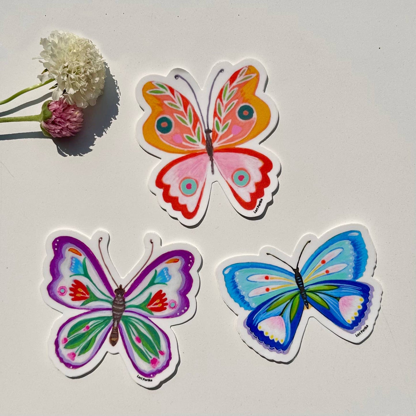 Sky Blue Butterfly Sticker