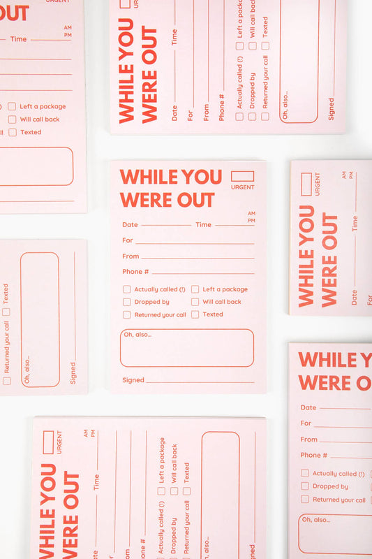 While You Were Out Notepad